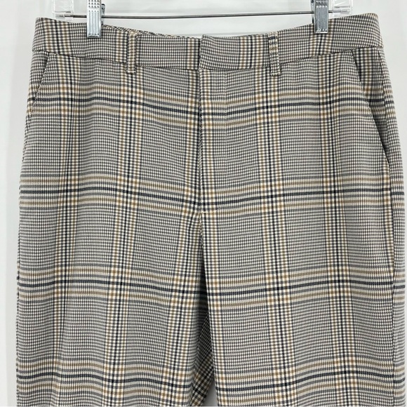 Abercrombie & Fitch Plaid Preppy Straight Leg Ankle Trouser Pants Size Medium - Picture 3 of 10